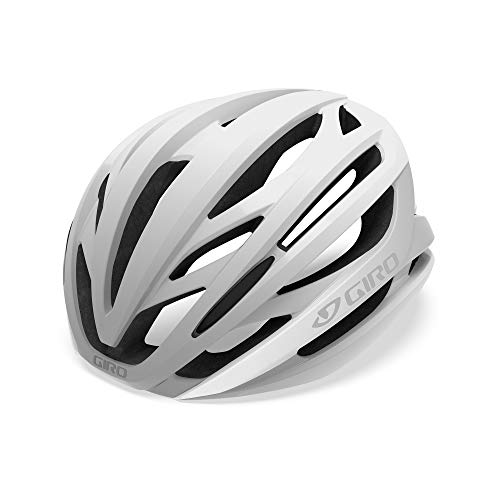 Giro Syntax MIPS Casco de Carretera, Unisex, Blanco Mate y Plateado, X-Large/61-65 cm