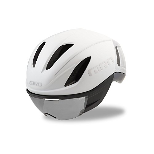 Giro Vanquish MIPS Casco de Ciclismo, Unisex, Blanco Mate y Plateado, Medium (55-59 cm)