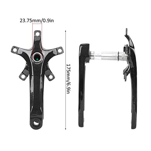 Gmkjh Juego de bielas para Bicicleta de Carretera, Fibra de Carbono Completa, Cinco Garras, Juego de bielas para Bicicleta de Carretera, Cambio de Velocidad, Accesorios para Bicicleta Brillante