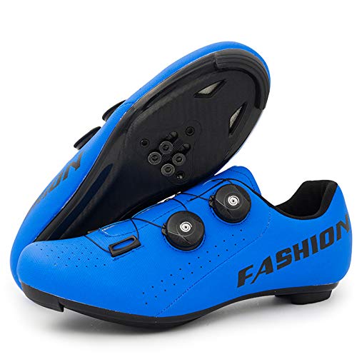 Gogodoing Zapatilla de Ciclismo Profesional Hombre Zapatos de Ciclismo de Antideslizantes SPD Lock System para Bicicleta de montaña/Carretera con Estilo de Encaje rápido Giratorio