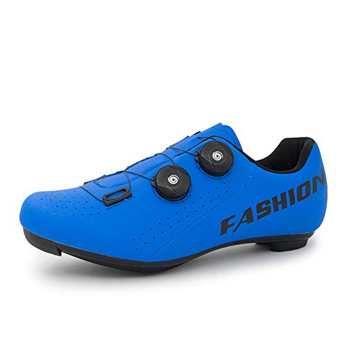 Gogodoing Zapatilla de Ciclismo Profesional Hombre Zapatos de Ciclismo de Antideslizantes SPD Lock System para Bicicleta de montaña/Carretera con Estilo de Encaje rápido Giratorio