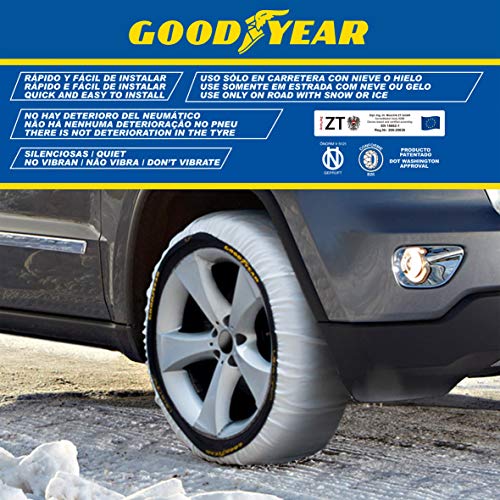 Goodyear GOD8010 1 Juego de 2 Cadenas Textiles de Nieve Ultra Grip Coche Talla S