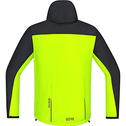 GORE WEAR C3 Chaqueta de hombre con capucha GORE-TEX, S, amarillo neón