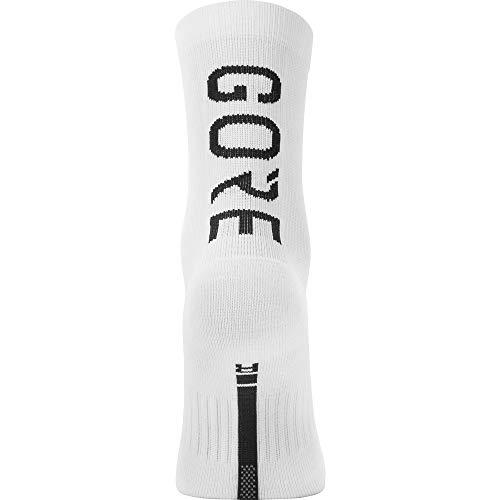 GORE WEAR C3 Unisex Calcetines Medianos, 44-46, Blanco/Negro