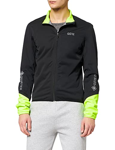 GORE WEAR C5 Chaqueta de ciclismo de hombre GORE-TEX, M, negro/amarillo neón