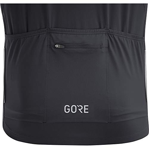 GORE WEAR C5 Maillot de manga corta para hombre, L, negro/blanco