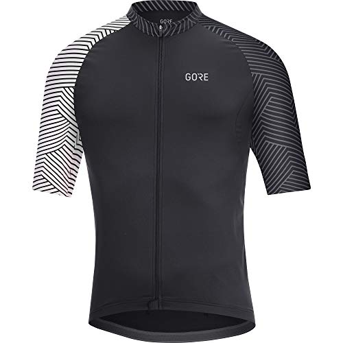 GORE WEAR C5 Maillot de manga corta para hombre, L, negro/blanco