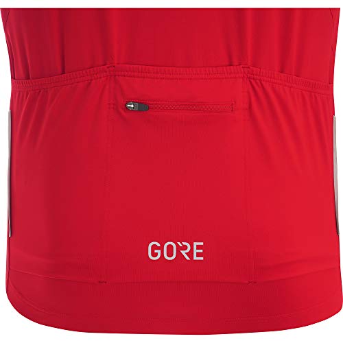 GORE WEAR C5 Maillot de manga corta para hombre, L, rojo/blanco