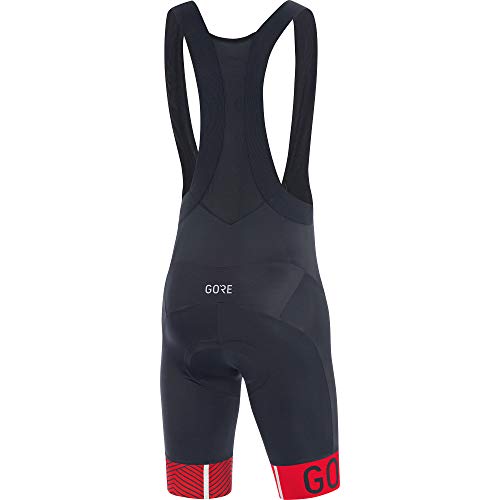 GORE WEAR C5 Peto corto de hombre con badana, S, negro/rojo