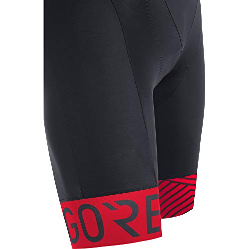 GORE WEAR C5 Peto corto de hombre con badana, S, negro/rojo