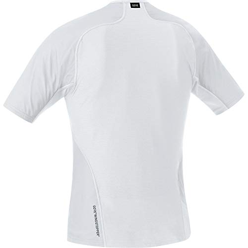 GORE Wear Camiseta interior cortavientos de hombre, L., Gris claro/Blanco, 100024