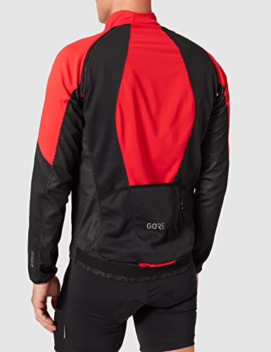 GORE WEAR Chaqueta de ciclismo Phantom para hombre, GORE-TEX INFINIUM, L, Rojo/Negro