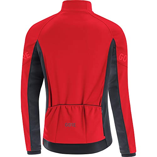 GORE WEAR Chaqueta térmica de ciclismo para hombre, C3, GORE-TEX INFINIUM, L, Rojo/Negro