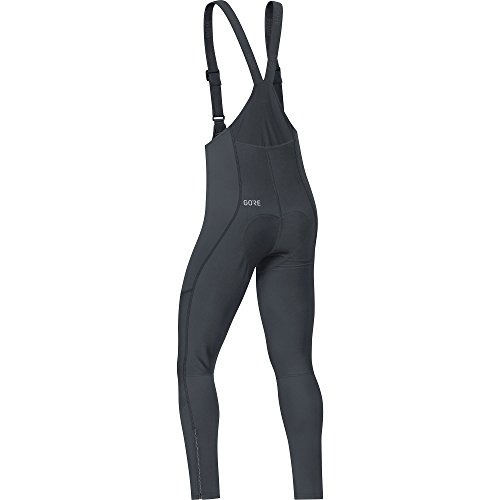 GORE WEAR Culote Cortavientos de Ciclismo para Hombre, con badana, C3 Gore Windstopper Bib Tights+, L, Negro, 100337