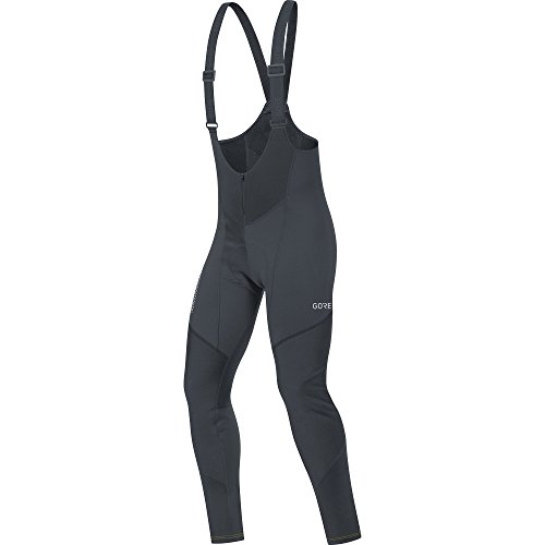 GORE WEAR Culote Cortavientos de Ciclismo para Hombre, con badana, C3 Gore Windstopper Bib Tights+, L, Negro, 100337