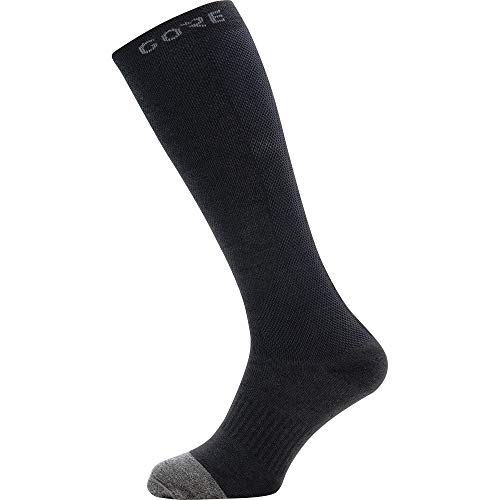 GORE WEAR M Thermo Calcetines largos unisex, Talla: 41-43, Color: negro/gris