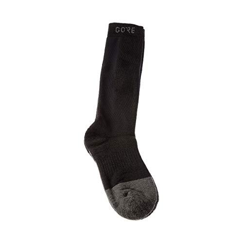 GORE WEAR M Thermo Calcetines largos unisex, Talla: 41-43, Color: negro/gris