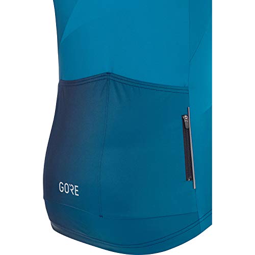 GORE WEAR Maillot de manga corta Fade para hombre, M, Azul cobalto/Negro