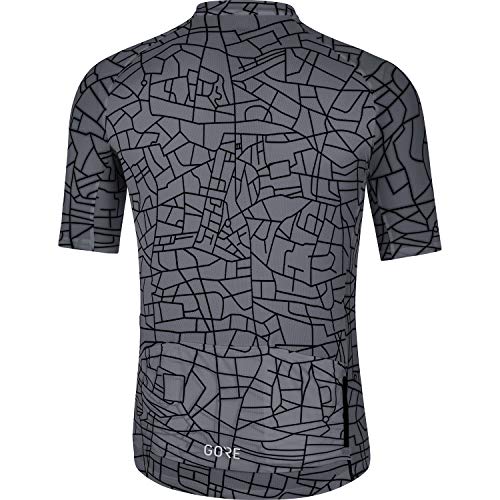 GORE WEAR Maillot de manga corta Gotham para hombre, M, Azul grisáceo/Negro