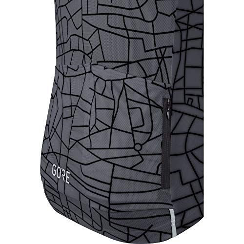 GORE WEAR Maillot de manga corta Gotham para hombre, M, Azul grisáceo/Negro