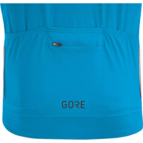 GORE WEAR Maillot de manga corta para hombre, C5, S, Azul cobalto/Blanco