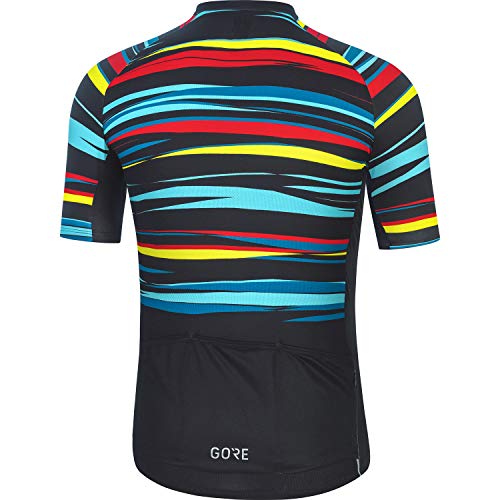 GORE WEAR Maillot de manga corta Savanna para hombre, XXL, Negro/Multicolor