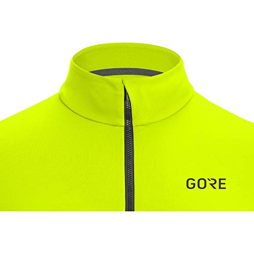 GORE WEAR Maillot térmico de ciclismo para hombre, C3, S, Amarillo neón