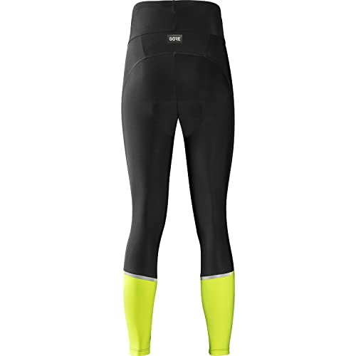 GORE WEAR Progress Thermo Tights+ para mujer, Tejidos Seleccionados GORE , 38, Negro/Neon Yellow (Amarillo neón)