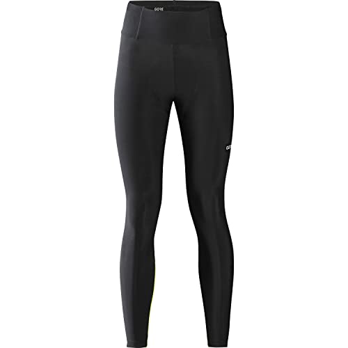 GORE WEAR Progress Thermo Tights+ para mujer, Tejidos Seleccionados GORE , 38, Negro/Neon Yellow (Amarillo neón)