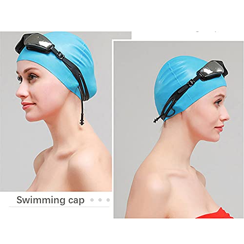 Gorro De NataciÓN Silicona Tallas Grandes CÓModa ProtecciÓN para Los OÍDos para La Cabeza ProtecciÓN para El Cabello Equipo De NataciÓN Gorro De NataciÓN Unisex Impermeable (Negro)