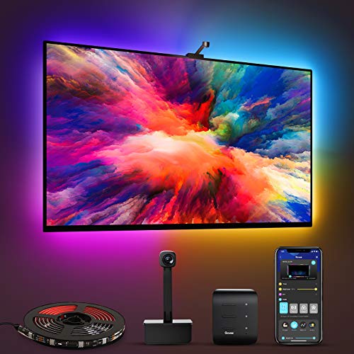 Govee Immersion Tira LED TV con Cámara 3,8m, Alexa Luces LED RGBIC WiFi Funciona con Alexa y Google Assistant USB, Luz Ambilight Soporta 55-65 Pulgada TV para Película, Navidad y LED Gaming