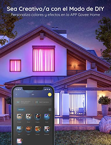 Govee Tiras LED 10m, Luces LED Bluetooth Control de App con 64 Modos de Escena y Sincronización de Música, Tira LED RGB para Habitacion, Cocina, Fiesta, Bricolaje, Decoración del Hogar
