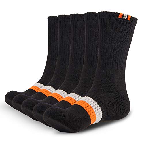 Gozlu Calcetines Termicos Deporte Hombres, 5 Pares Calcetines Algodon Transpirable Invierno para Ciclismo, Running, Trekking, Camping, Senderismo, Talla 41-46