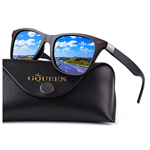 GQUEEN Gafas de Sol polarizadas hombre Mujere TR90 para Conducir Deportes Ciclismo 100% Protección UV400 Gafas para Conducción MO90