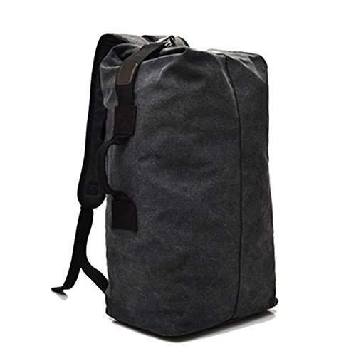 Gran capacidad de viaje escalada bolsa táctica militar mochila mujeres ejército bolsas lona cubo hombro bolsa deportes bolsa, Bk, Large