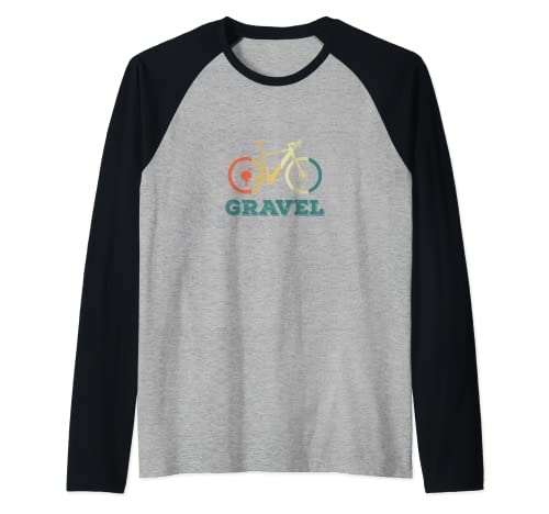 Gravel Bike Biker Bicicleta Ciclismo Arco Iris Camiseta Manga Raglan