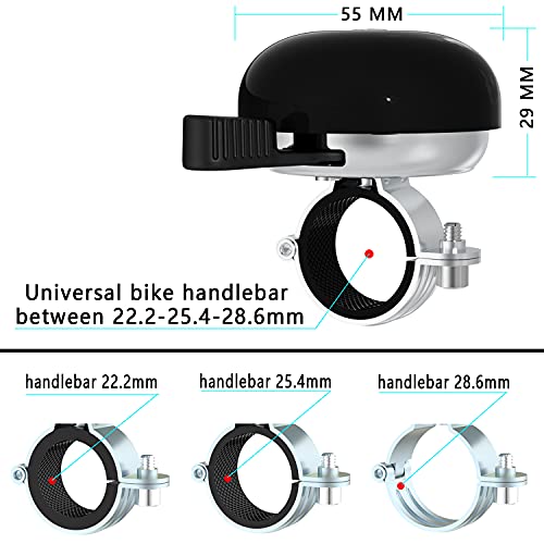 Greallthy Timbre de Bicicleta, clásico de con Bonito Tono Fuerte para Bicicleta de Carretera, Bicicleta de montaña, Accesorios de Ciclismo (Negro: Mano Derecha - 1 Pieza)