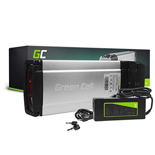 Green Cell® 24V | 36V Batería para Bicicleta Electrica de Iones de Litio Li-Ion Recargable al Motor 250W BMS E-Bike Batería de Bortaequipajes Rear Rack y Cargador (24V 8.8Ah MAX 250W)