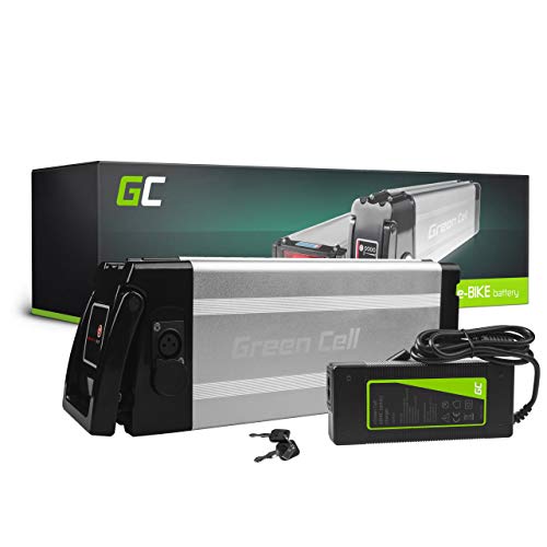 Green Cell® Batería para Bicicleta Electrica 48V 11Ah de Iones de Litio Li-Ion 522Wh Recargable al Motor 250W BMS E-Bike Pedelec Silverfish + Cargador para MiFa Aldi Cyco