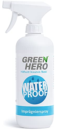 Green Hero Spray Impermeabilizante para Textil y Cuero 500 ml sin Gas Propulsor – Spray Impermeabilizante Textil – Spray Impermeabilizante Calzado – Nanosellado contra la Humedad y la Suciedad