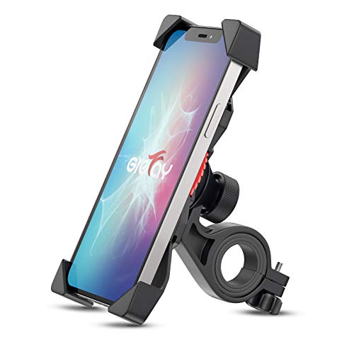 Grefay Soporte Movil Bicicleta Soporte Universal Manillar Motocicleta para 3.5"-6.5" Smartphones con Rotación 360°