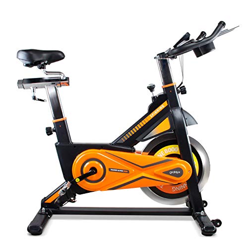 gridinlux. Trainer Alpine 8000. Bicicleta estática Spinning. Volante de Inercia 25 kg, Nivel Avanzado, Altura Ajustable, Pantalla LCD, Fitness, Unisex.