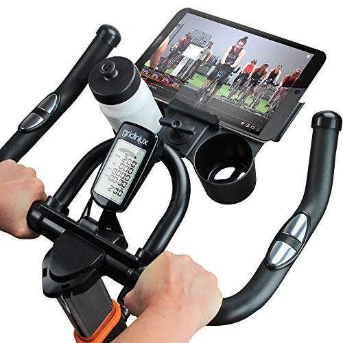 gridinlux | Trainer Alpine 8500 | Bicicleta estática | Ciclo Indoor Spinning | Volante de Inercia 25 kg | Nivel Avanzado | Sistema de Absorción de Impactos | Pantalla LCD | Fitness