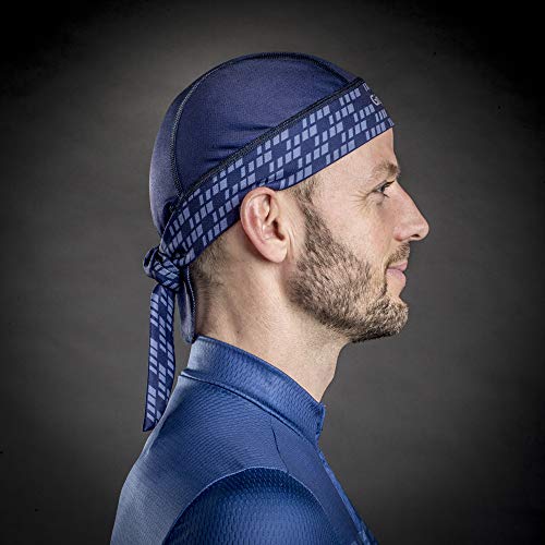 GripGrab Bandana Protección UV Sotocasco Gorra de Ciclismo Transpirable Pañuelo Sudor Cabeza en 8 Colores Calentadores Babeza, Adultos Unisex, Azul Marino, Talla Única