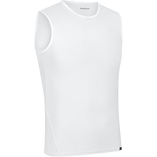 GripGrab Camiseta Interior Ciclismo Pack 1 o 3 uds Sin Mangas de Rejilla Ropa Técnica Ciclista Transpirable Unisex, Blanco, S