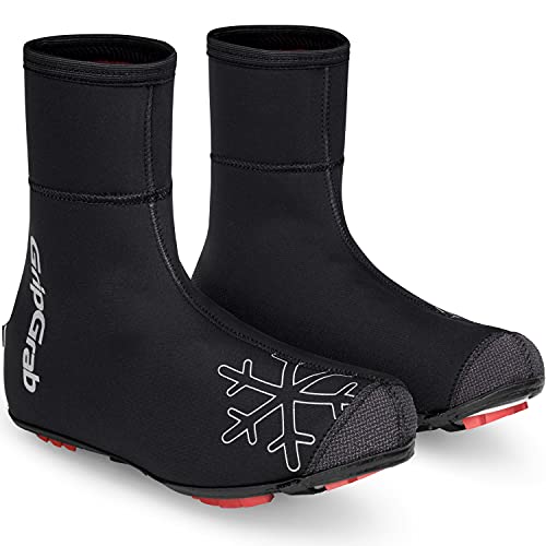 GripGrab Cubrezapatillas Ciclismo Arctic X Invierno Térmicos MTB Cortavientos 4mm Neopreno Impermeable con Forro Polar Cubrebotas, Adultos Unisex, Negro, 46/47 EU