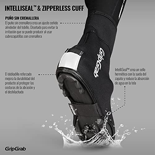 GripGrab Cubrezapatillas Ciclismo Arctic X Invierno Térmicos MTB Cortavientos 4mm Neopreno Impermeable con Forro Polar Cubrebotas, Adultos Unisex, Negro, 46/47 EU