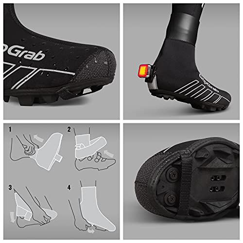 GripGrab Cubrezapatillas de Ciclismo RaceThermo X Neopreno 4mm Impermeable Cortavientos de Invierno Zapatillas MTB/CX Cubrebotas, Adultos Unisex, Negro, 44/45 EU