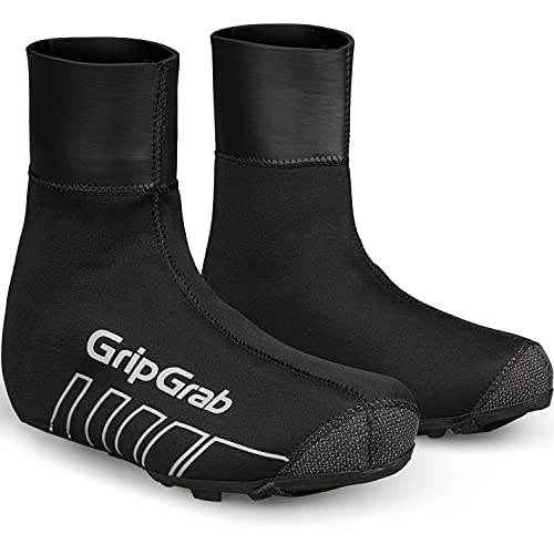 GripGrab Cubrezapatillas de Ciclismo RaceThermo X Neopreno 4mm Impermeable Cortavientos de Invierno Zapatillas MTB/CX Cubrebotas, Adultos Unisex, Negro, 44/45 EU