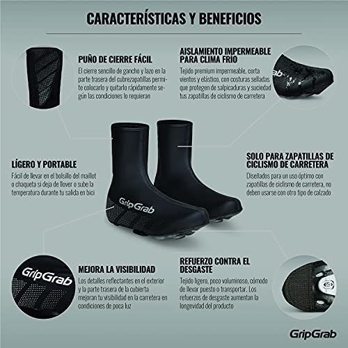 GripGrab Cubrezapatillas de Ciclismo Ride Impermeables Cortavientos Zapatillas MTB Road Cubrebotas para Lluvia